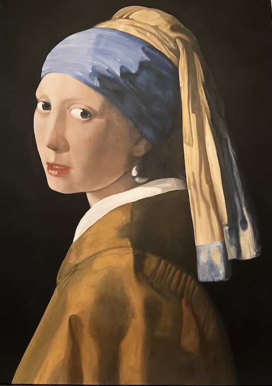 Girl with a Pearl Earring, Fine Art Acrylic reproduction on Canvas